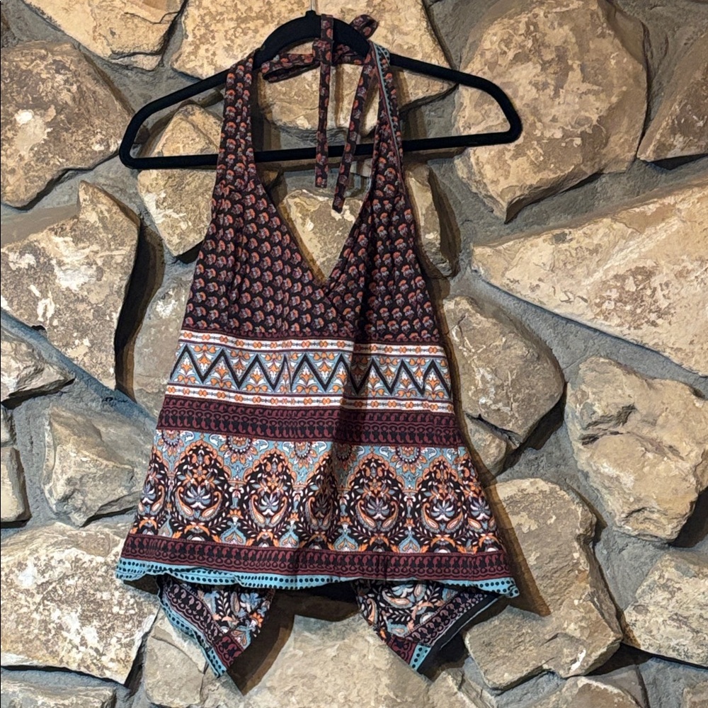 Adjustable boho halter top